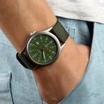 Montre militaire vintage avec mouvement à quartz pour homme