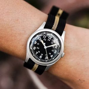 Montre rétro homme, design vintage militaire élégant